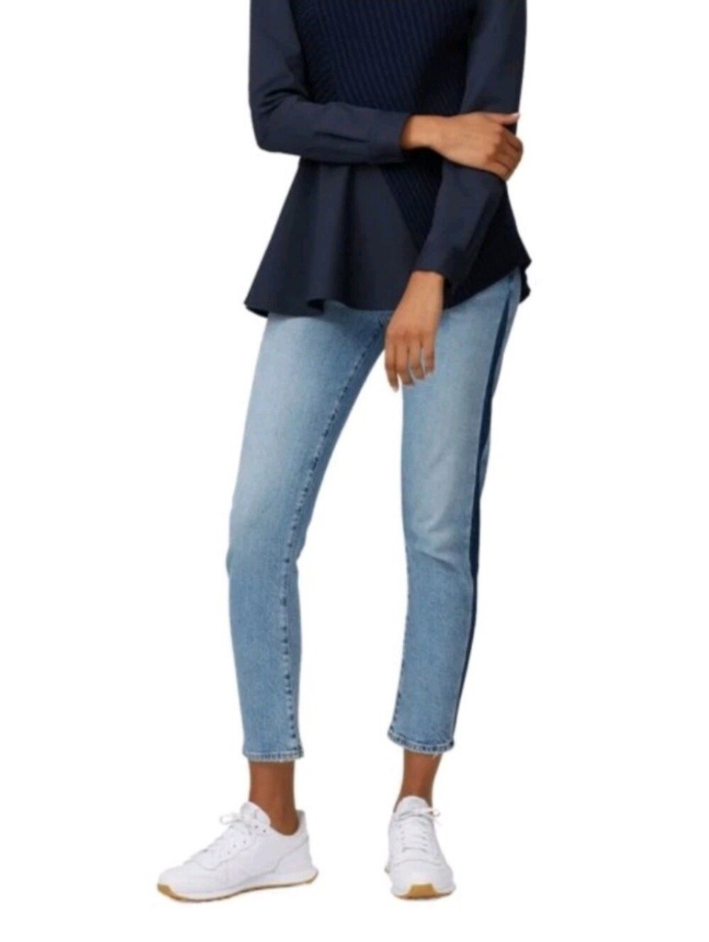 Agolde Toni Straight Leg Ankle Jeans With Side Stripe